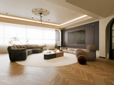 现代客厅3d模型 现代客厅