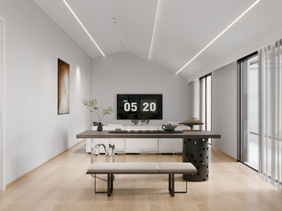 现代茶室3d模型 现代茶室