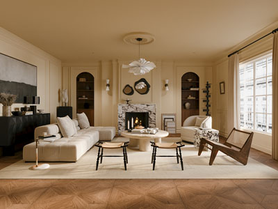 法式中古客厅3d模型 法式中古客厅