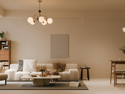 现代中古客厅餐厅3d模型 现代中古客厅餐厅