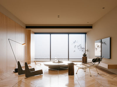 现代客厅3d模型 现代客厅