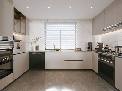 现代厨房3d模型 现代厨房