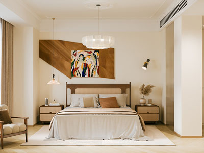 现代中古风卧室