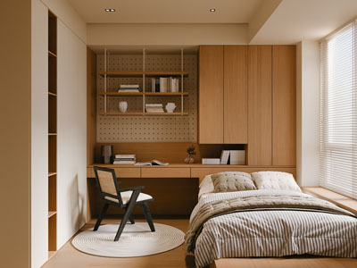 现代原木中古风榻榻米卧室