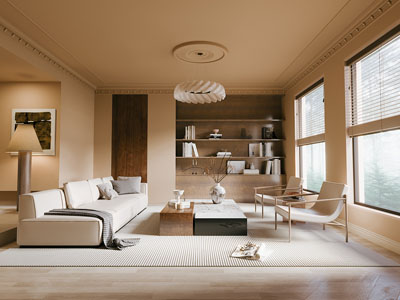 侘寂风中古风客厅3d模型 侘寂风中古风客厅