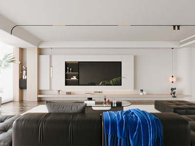 现代客厅3d模型 现代客厅