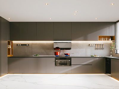 现代厨房3d模型 现代厨房