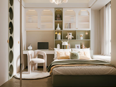 现代轻奢榻榻米卧室 儿童房