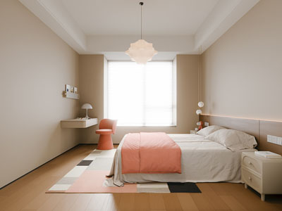 现代奶油风卧室