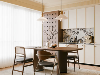 现代中古风餐厅3d模型 现代中古风餐厅