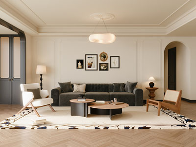 法式客厅3d模型 法式客厅