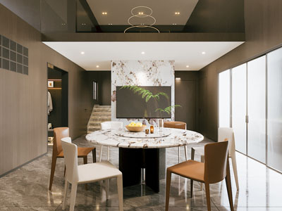 现代餐厅3d模型 现代餐厅