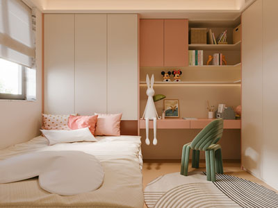 现代榻榻米卧室 儿童房 女儿房