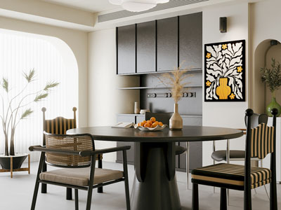 现代餐厅3d模型 现代餐厅