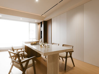 现代中古风餐厅3d模型 现代中古风餐厅