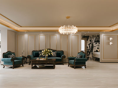 美式轻奢客厅 洗手间干区3d模型 美式轻奢客厅 洗手间干区