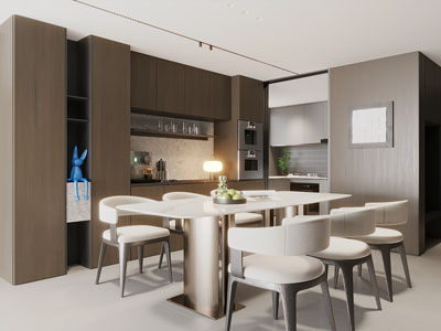 现代餐厅3d模型 现代餐厅