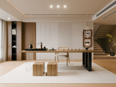 现代中古茶室3d模型 现代中古茶室