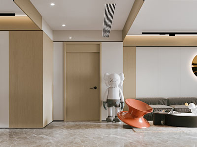 现代客厅3d模型 现代客厅