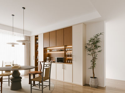 现代中古餐厅3d模型 现代中古餐厅