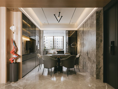 现代餐厅3d模型 现代餐厅