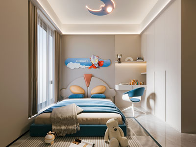 现代卧室 儿童房 男孩房