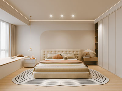 现代奶油风卧室