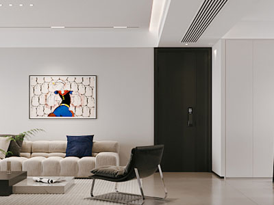 现代客厅3d模型 现代客厅