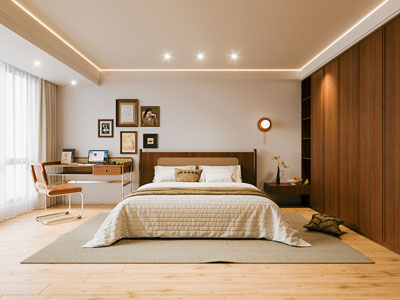 现代中古风卧室