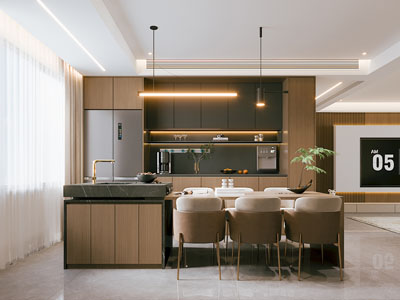 现代餐厅3d模型 现代餐厅