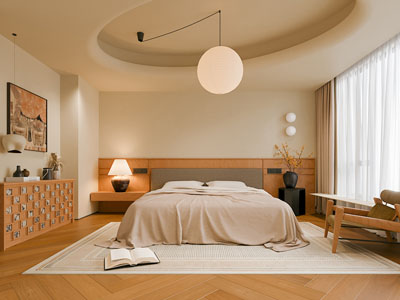 侘寂风中古风卧室