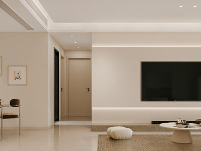 现代客厅餐厅 过道3d模型 现代客厅餐厅 过道