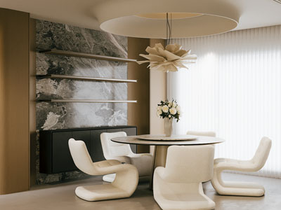 现代餐厅3d模型 现代餐厅