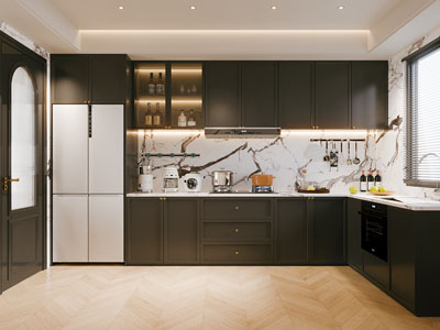 北欧厨房3d模型 北欧厨房