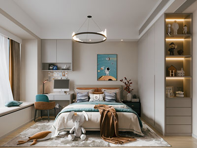 现代卧室 儿童房 男孩房