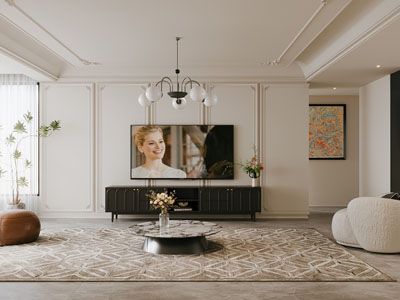 法式客厅3d模型 法式客厅