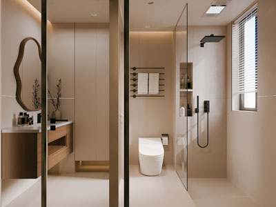 侘寂风卫浴间 洗手间