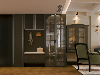 法式玄关门厅 鞋柜3d模型 法式玄关门厅 鞋柜