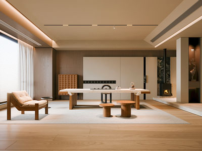 侘寂风茶室3d模型 侘寂风茶室