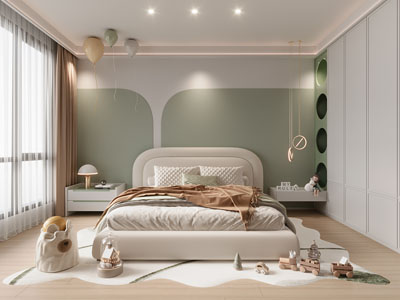 现代轻奢卧室 儿童房