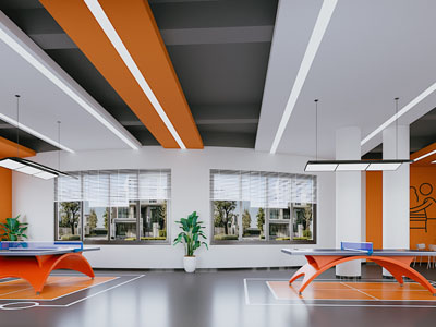 现代乒乓球室3d模型 现代乒乓球室