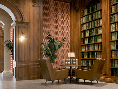 美式中古风图书馆 阅览室 书吧3d模型 美式中古风图书馆 阅览室 书吧