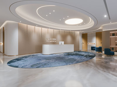 现代大堂前台接待区