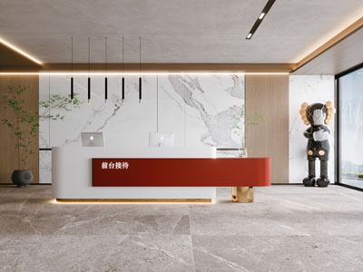 现代公司大厅前台接待