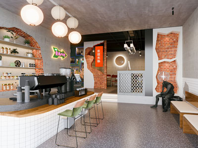 工业风loft咖啡厅