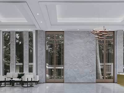 新中式大厅前台接待区