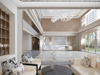 新中式大堂前台接待