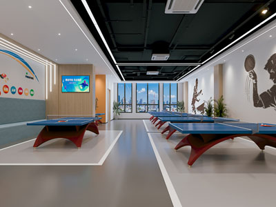 现代乒乓球室3d模型 现代乒乓球室