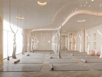 侘寂风瑜伽馆3d模型 侘寂风瑜伽馆