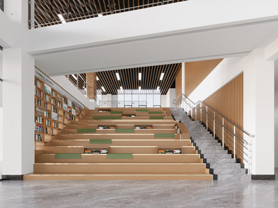 现代阅览室 图书馆 书吧3d模型 现代阅览室 图书馆 书吧